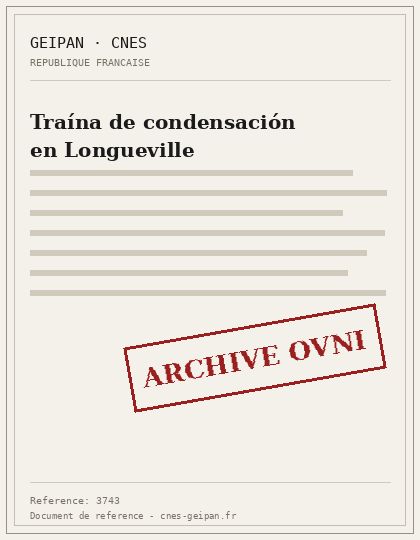 Traína de condensación en Longueville