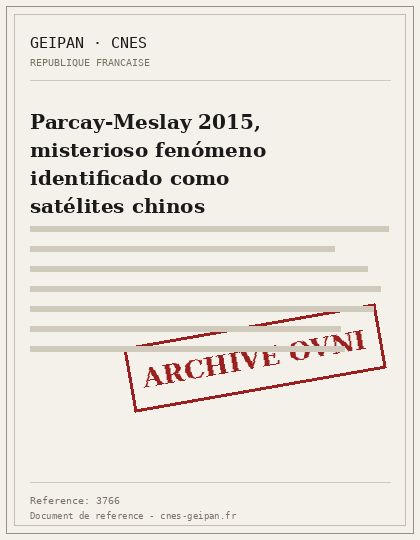 Parcay-Meslay 2015, misterioso fenómeno identificado como satélites chinos