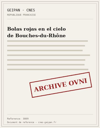 Bolas rojas en el cielo de Bouches-du-Rhône