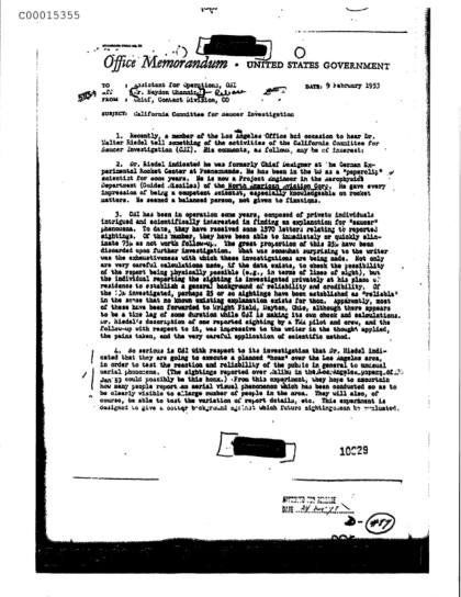 Estudio Científico de OVNIs en los años 50