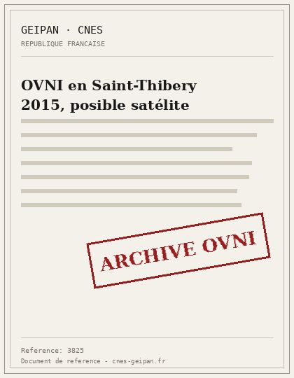 OVNI en Saint-Thibery 2015, posible satélite