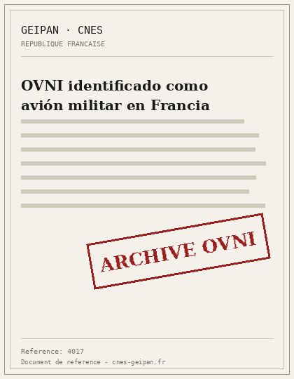 OVNI identificado como avión militar en Francia
