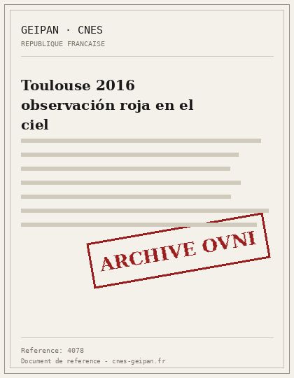 Toulouse 2016 observación roja en el ciel