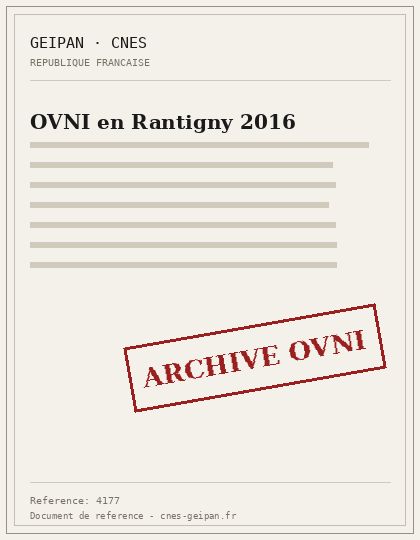 OVNI en Rantigny 2016