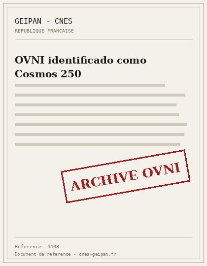 OVNI identificado como Cosmos 250