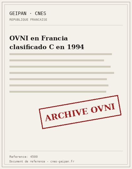 OVNI en Francia clasificado C en 1994