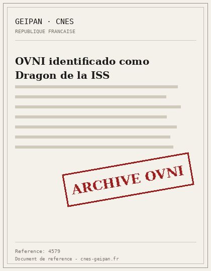 OVNI identificado como Dragon de la ISS