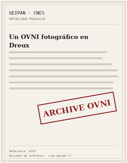 Un OVNI fotográfico en Dreux