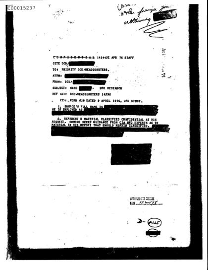 Documentos de la CIA sobre OVNI