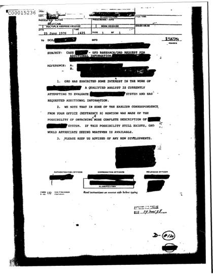 Interés de la CIA en sistemas no convencionales