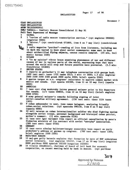 Documentos OVNI en la CIA