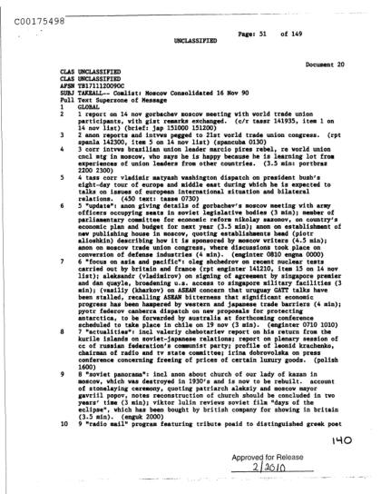 Documentos Soviéticos sobre Unidades de Información