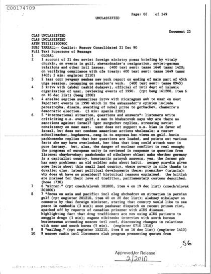 Documentos de la CIA sobre OVNI