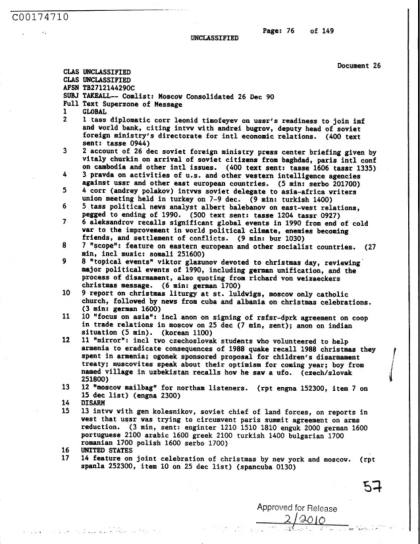 OVNI en documentos de la CIA