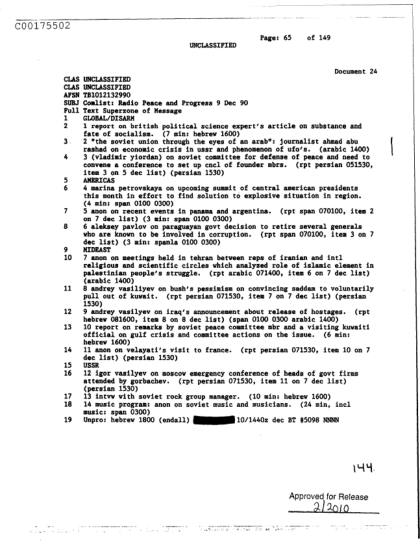 Documentos de la CIA sobre OVNI