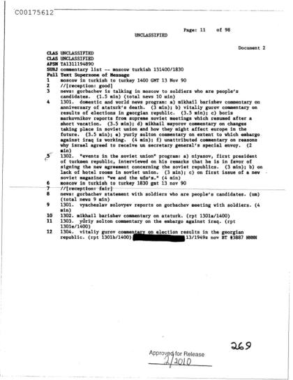 Documentos soviéticos sobre OVNI