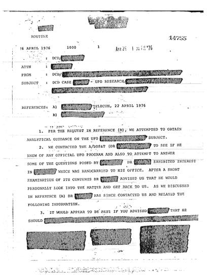 CIA y documentos OVNI
