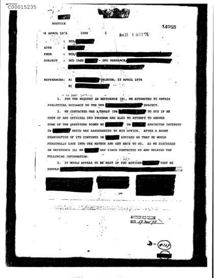 Documentos de la CIA sobre OVNI