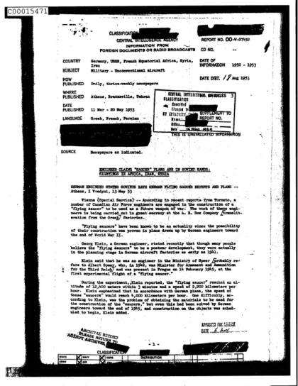 Documentos OVNI de la CIA