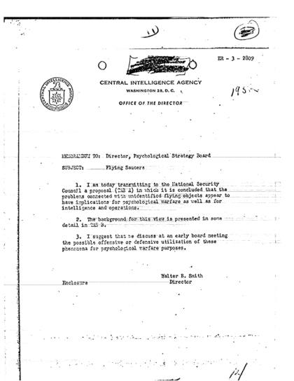 OVNI y guerra psicológica en documentos de la CIA