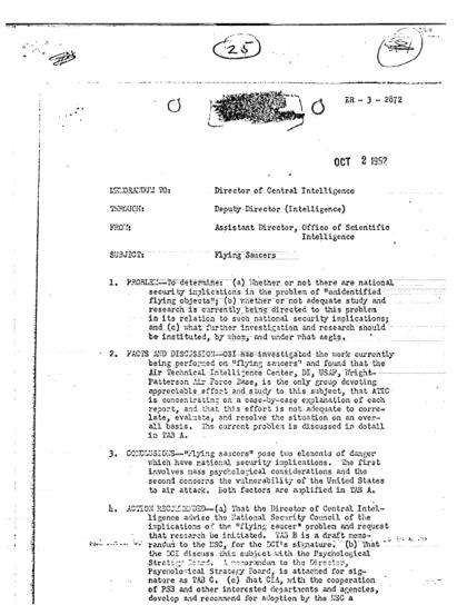 OVNI y la CIA en 1952