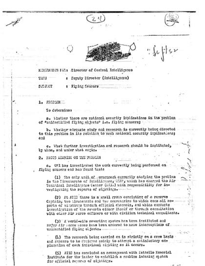 Documentos OVNI de la CIA