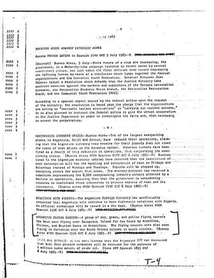 Argentina y los ovnis en 1965