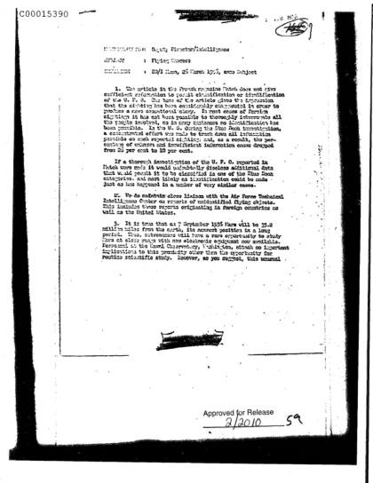 OVNI y el esfuerzo de identificación de la CIA