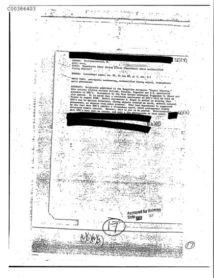 OVNI y la CIA en 1950