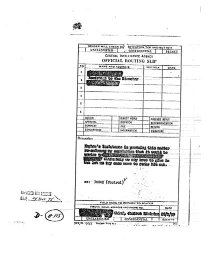 OVNI y documentos de la CIA