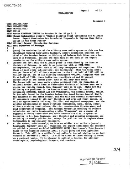 CIA y publicaciones OVNI en la prensa militar