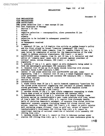 Documentos de la CIA sobre OVNI