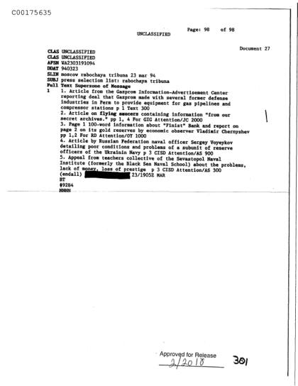 UFOs in Soviet Newspapers