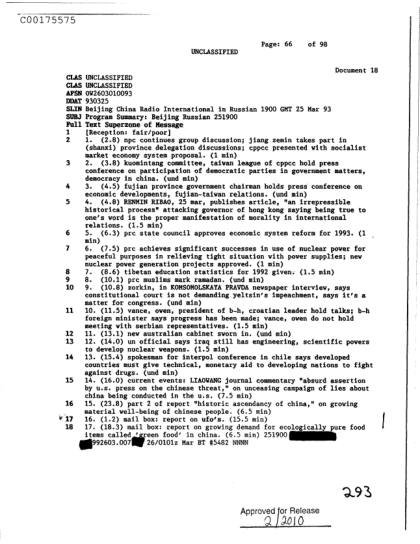 CIA and UFO news in 1993