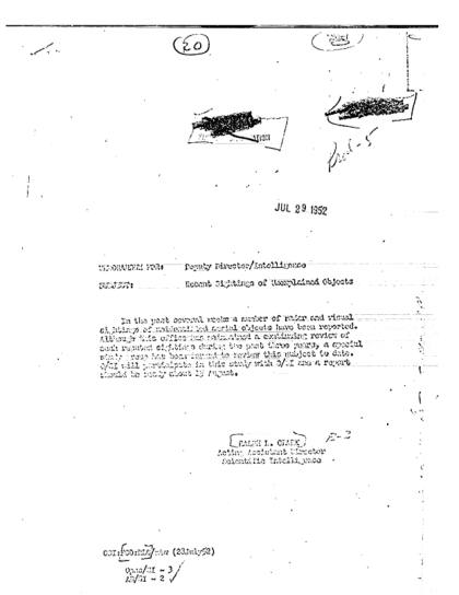 Memorandum on Unidentified Flying Objects