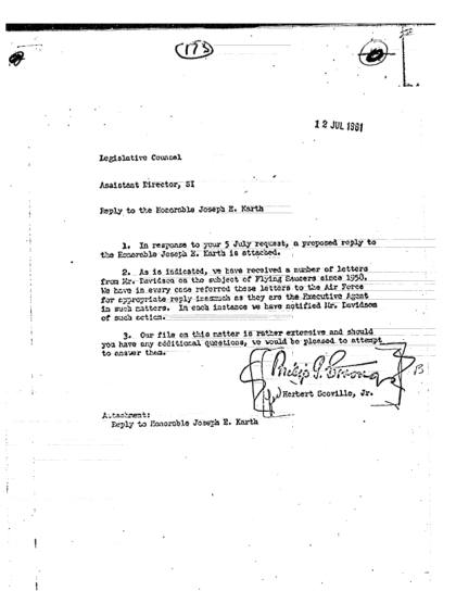 CIA and UFO Letters