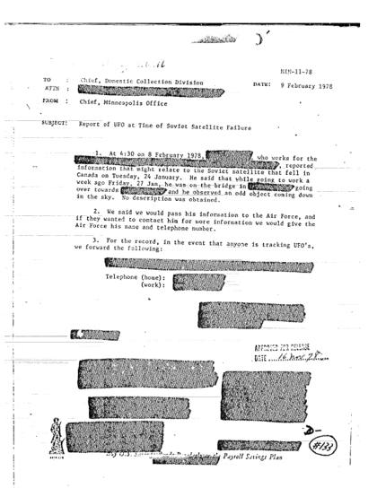 OVNI observado en Canadá en 1978