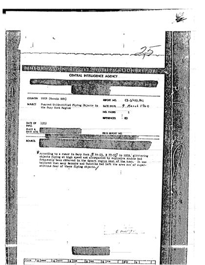 Objetos voladores no identificados en Ucrania 1959