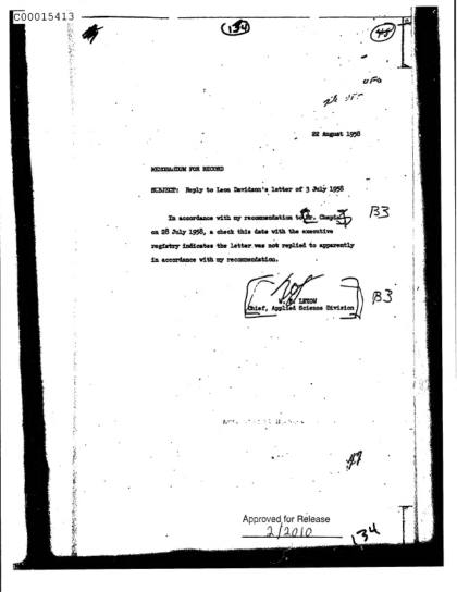 Documentos de la CIA sobre OVNI