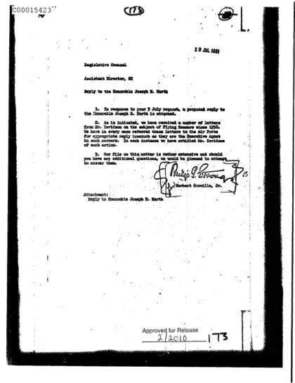 CIA responde a informes OVNI