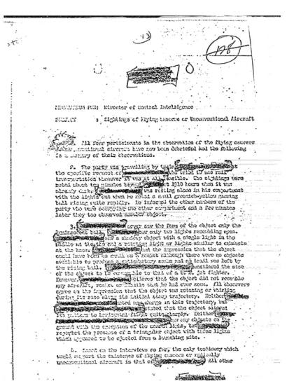 Documentos OVNI de la CIA