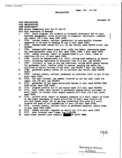 OVNI en la agenda soviética de 1991