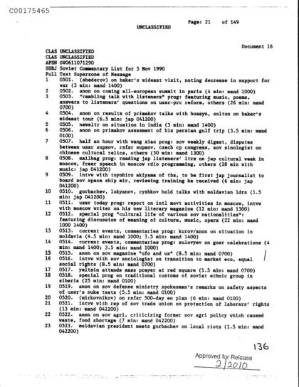 Documentos soviéticos sobre OVNI