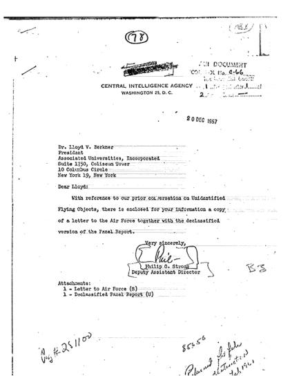 CIA y el informe científico sobre OVNI