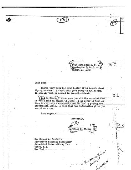 Cartas sobre platillos voladores de 1933