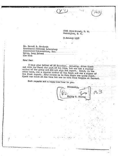 Carta de la CIA a un científico sobre OVNI