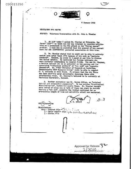 Documentos de la CIA sobre OVNI