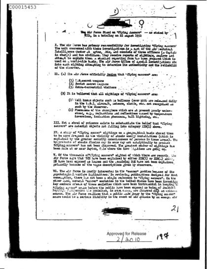 OVNI y la CIA en 1952