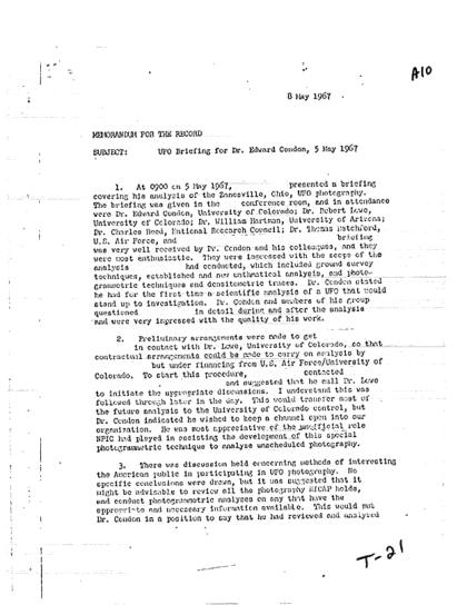 CIA analiza fotografías OVNI de Zanesville