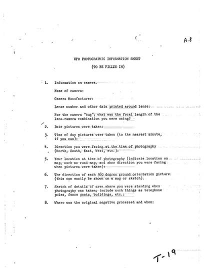 OVNI Fotos y datos de la CIA